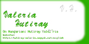 valeria hutiray business card